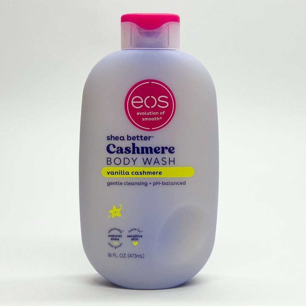 Eos Shea Butter Cashmere Body Wash, Vanilla Cashmere, Gentle Cleansing 16 Fl Oz